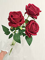Штучна троянда . Поодинока оксамитова троянда ( червона , 50 см ), фото 3