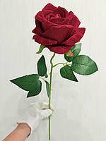 Штучна троянда . Поодинока оксамитова троянда ( червона , 50 см ), фото 7
