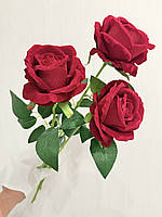 Штучна троянда . Поодинока оксамитова троянда ( червона , 50 см ), фото 2