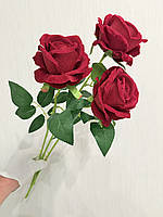 Штучна троянда . Поодинока оксамитова троянда ( червона , 50 см ), фото 5