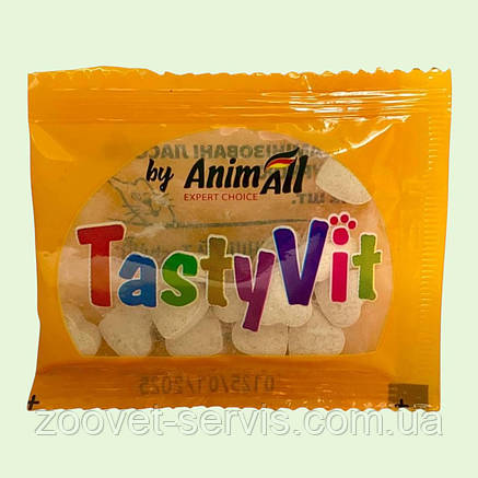 Вітамінізовані ласощі AnimAll TastyVit для котів, кошенят з куркою, 600 штук (50 пакетів по 12 штук), фото 3
