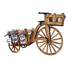 Настільний переносний міні-бар Велосипед кантрі, дерев'яна підставка під пляшку з чарками, Хатинка, фото 5