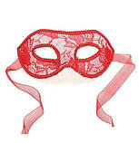Святкова маска для обличчя 23 на 8 см червоний, фото 2