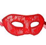 Святкова маска для обличчя 23 на 8 см червоний, фото 3