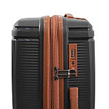 Валіза велика L поліпропілен чорна 76х51х31+5/125л/4.4кг/Airtex 247, фото 10