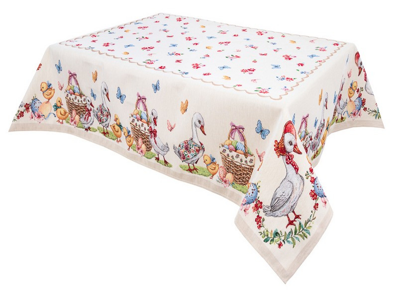 Пасхальна скатертина гобеленова Каченята LiMaSo SANDERS, фото 1