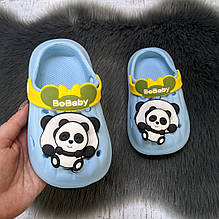 Кроки дитячі для хлопчика Fashion блакитні з пандою 5654