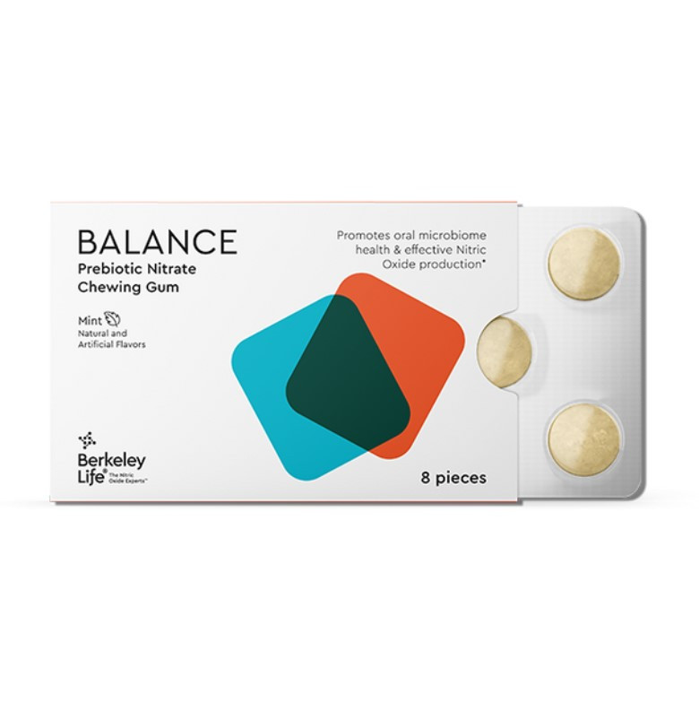 Berkeley Life Prebiotic Nitrate Chewing Gum / Пребіотична жувальна гумка 8 шт.