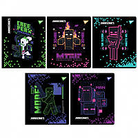 Зошит шкільний А5 12 аркушів лінія Minecraft. Black YES, 767510