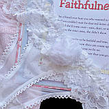 Ажурні сексуальні жіночі трусики, чорні трусики-стрінги з хвостиком зайчика 42-44, фото 4