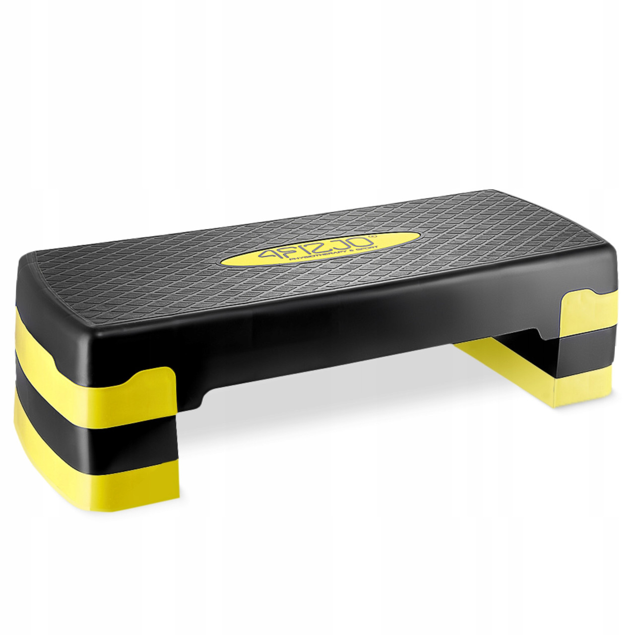 Степ-платформа 3-ступінчаста 4FIZJO 69 х 28 х 10-15-20 см Black/Yellow (P-5907739311436)