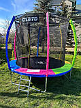 Батут для вулиці 2.52 м, Батут зі сходами та сіткою дитячий, Батут для дитини 3 роки, Батут для спорту, фото 5