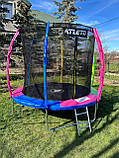 Батути, Батут для саду з сіткою 312 см, Дитячий вуличний батут із захисною сіткою, Батут спортивний Atleto, фото 2
