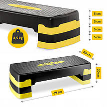 Степ-платформа 3-ступенева 4FIZJO 4FJ0149 Black/Yellow Poland, фото 6
