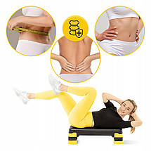 Степ-платформа 3-ступенева 4FIZJO 4FJ0149 Black/Yellow Poland, фото 5