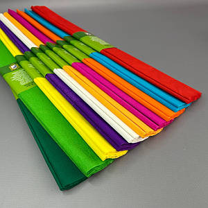 Набір гофрованого (крепового) паперу 50*200см - 10 кольорів