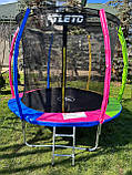 Батути, Батут для саду з сіткою 312 см, Дитячий вуличний батут із захисною сіткою, Батут спортивний Atleto, фото 3