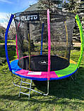 Батути, Батут для саду з сіткою 312 см, Дитячий вуличний батут із захисною сіткою, Батут спортивний Atleto, фото 5