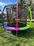 Батути, Батут для саду з сіткою 312 см, Дитячий вуличний батут із захисною сіткою, Батут спортивний Atleto, фото 4