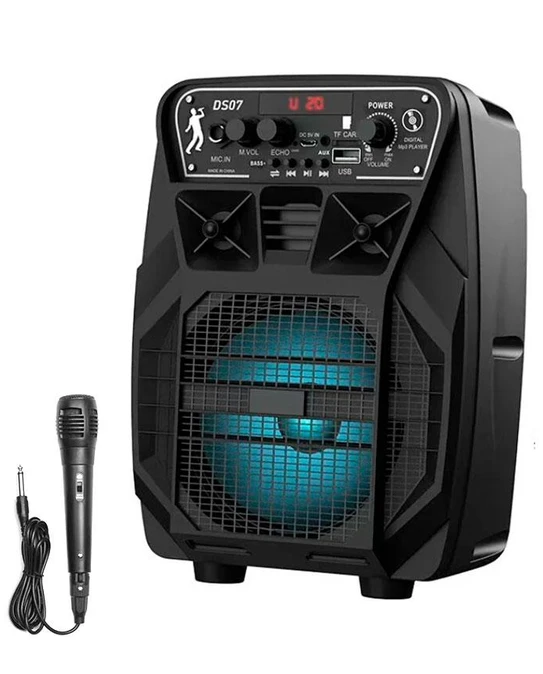 Акустика-караоке HOCO Force wireless portatble speaker DS07 |BT4.2, TF/USB| чорна