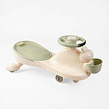 Дитяча каталка-толокар JOY LD-396-58 з батьківською ручкою 2 в 1 Зелений, фото 3