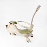 Дитяча каталка-толокар JOY LD-396-58 з батьківською ручкою 2 в 1 Зелений, фото 4