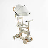 Дитячий триколісний самокат біговел із сидінням складаний Skyper BG-60215 5в1 для дітей від 1 року Білий, фото 2