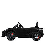 Дитячий електромобіль акумуляторний Porsche Spyder M 6055 з пультом р/у для дітей 3-8 років автопофарбування Чорний, фото 4