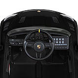 Дитячий електромобіль акумуляторний Porsche Spyder M 6055 з пультом р/у для дітей 3-8 років автопофарбування Чорний, фото 7