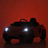 Дитячий електромобіль акумуляторний Porsche Spyder M 6055 з пультом р/у для дітей 3-8 років автопофарбування Чорний, фото 9