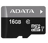 MicroSDHC (UHS-1) A-DATA Premier 16Gb Class 10 (R-80Mb/s) (adapter SD), фото 3