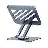 Підставка для ноутбука BOROFONE BH115 Vito metal rotating tablet holder Metal Gray, фото 4