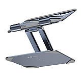 Підставка для ноутбука BOROFONE BH115 Vito metal rotating tablet holder Metal Gray, фото 5