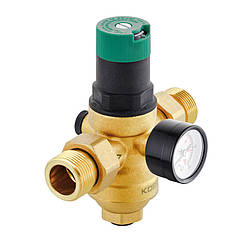 Редуктор регулятор тиску гарячої води з фільтром тонкого очищення + манометром KOER KR.1241 - 1" KR3183