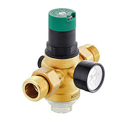 Редуктор регулятор тиску холодної води з фільтром тонкого очищення + манометром KOER KR.1243 - 3/4" KR3191