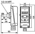 Термостат терморегулятор занурювальний електричний KOER KR.1353E 5-80°С KP2780, фото 5