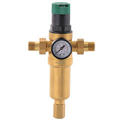 Самоочисний фільтр для гарячої води з манометром і редуктором KOER KR.1249 1/2" 70°С KR2961
