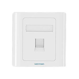 Мережева розетка Vention 1 Port keystone Jack Wall Plate White 86 Type (IFAW0)