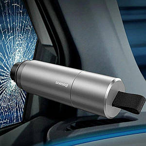 Автомобільний молоток Baseus Sharp Tool Safety Hammer Silver (CRSFH-0S)