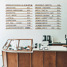 POS-матеріли для HoReCa (цінники, дошки, штендери та ін.)