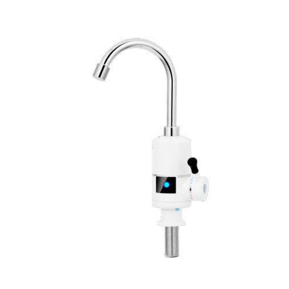 Кран-водонагрівач проточний s96 3.3 кВт для кухні вилив вухо на гайці з індикатором і термостатом AQUATICA, фото 1