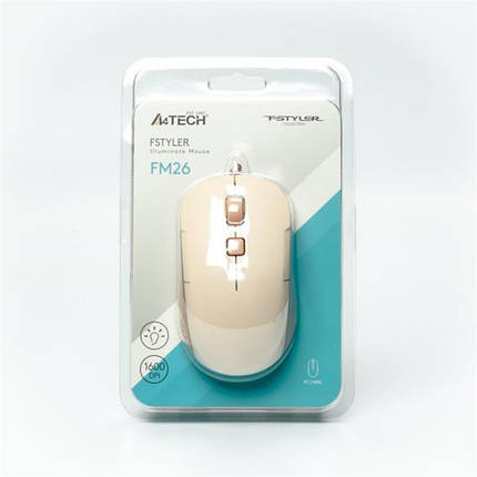 Миша A4Tech Fstyler FM26 Cafe Latte, фото 3