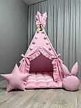 Вігвам Казка 7 БОНБОН + Плюш minky Повний комплект, вігвам для дівчинки, вігвам для дітей, дитячий вігвам, дитяча палатка, вігвам, фото 6