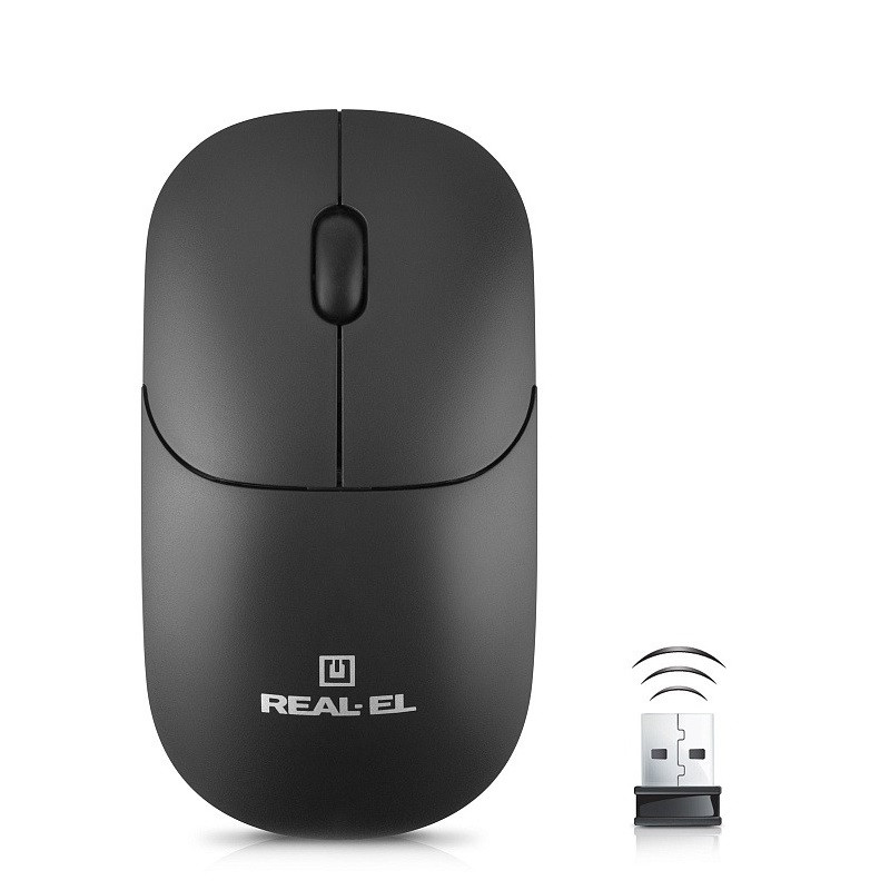 Миша Wireless REAL-EL RM-313 W Black
