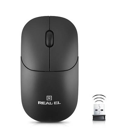 Миша Wireless REAL-EL RM-313 W Black, фото 1