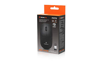 Миша Wireless REAL-EL RM-313 W Black, фото 4