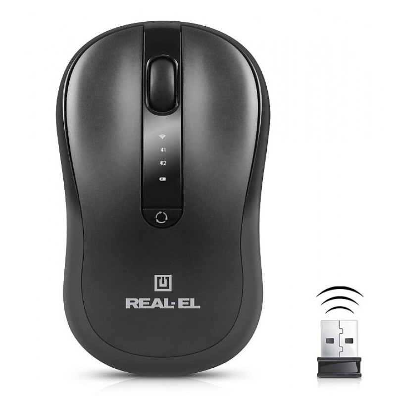 Миша Wireless REAL-EL RM-450W Black