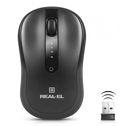 Миша Wireless REAL-EL RM-450W Black, фото 1