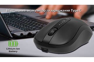 Миша Wireless REAL-EL RM-450W Black, фото 4
