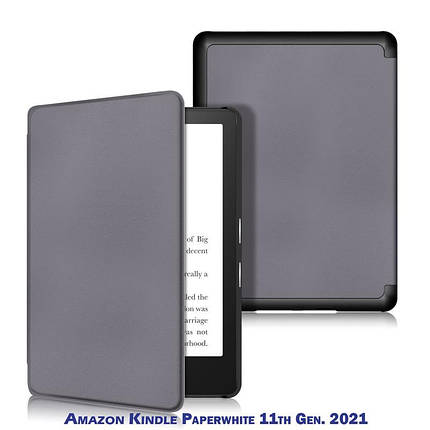 Чехол книжка BeCover PU Smart для электронной книги Amazon Kindle Paperwhite 11th Gen. 2021 Gray (707205), фото 1